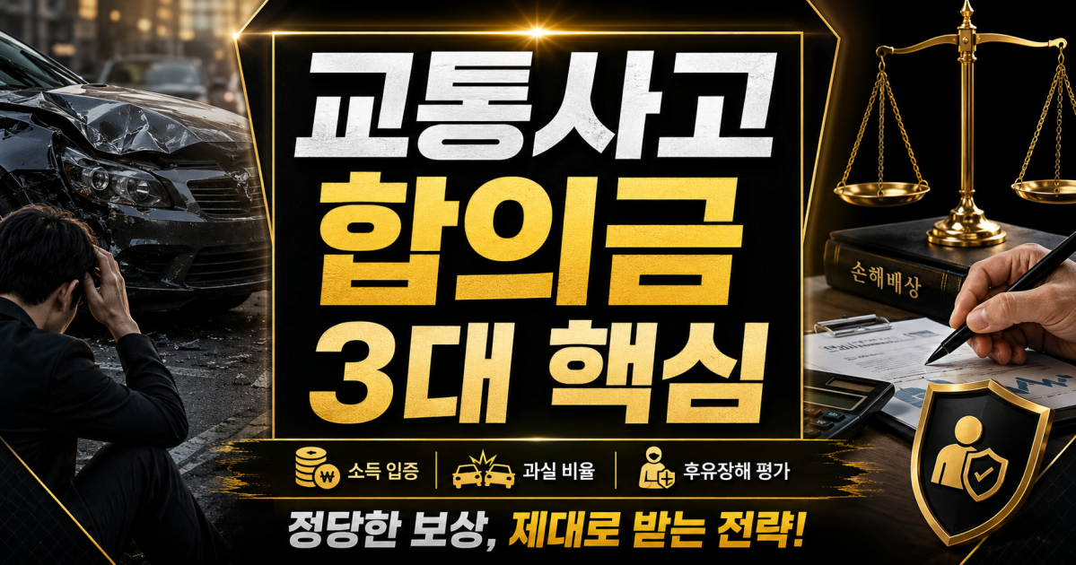교통사고 합의금 잘받기위해서는 3가지를 기억하세요 17년경력 교통사고 전문 손해사정사가 설명드립니다.png