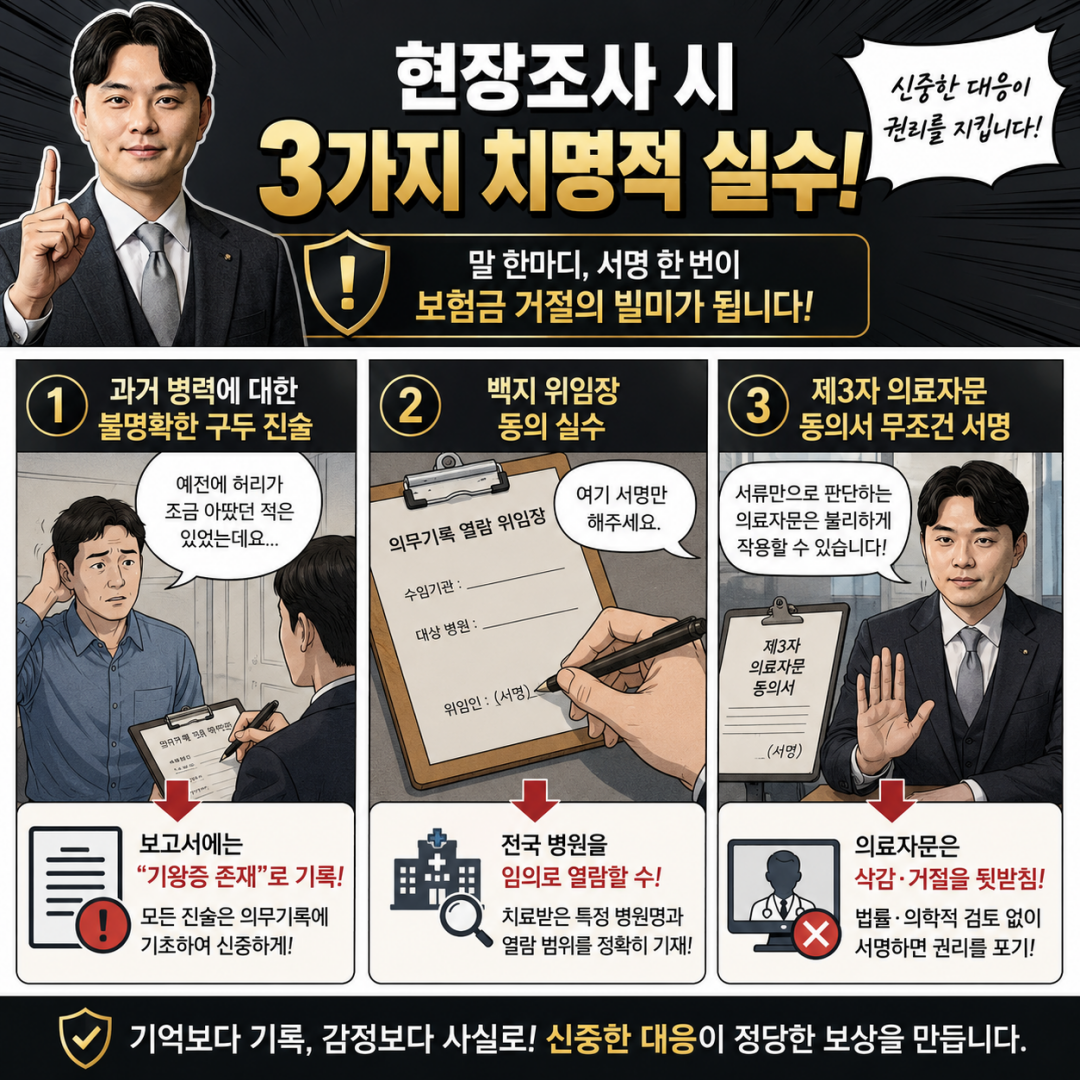 보험금 현장조사시 치명적인 실수 3가지.png